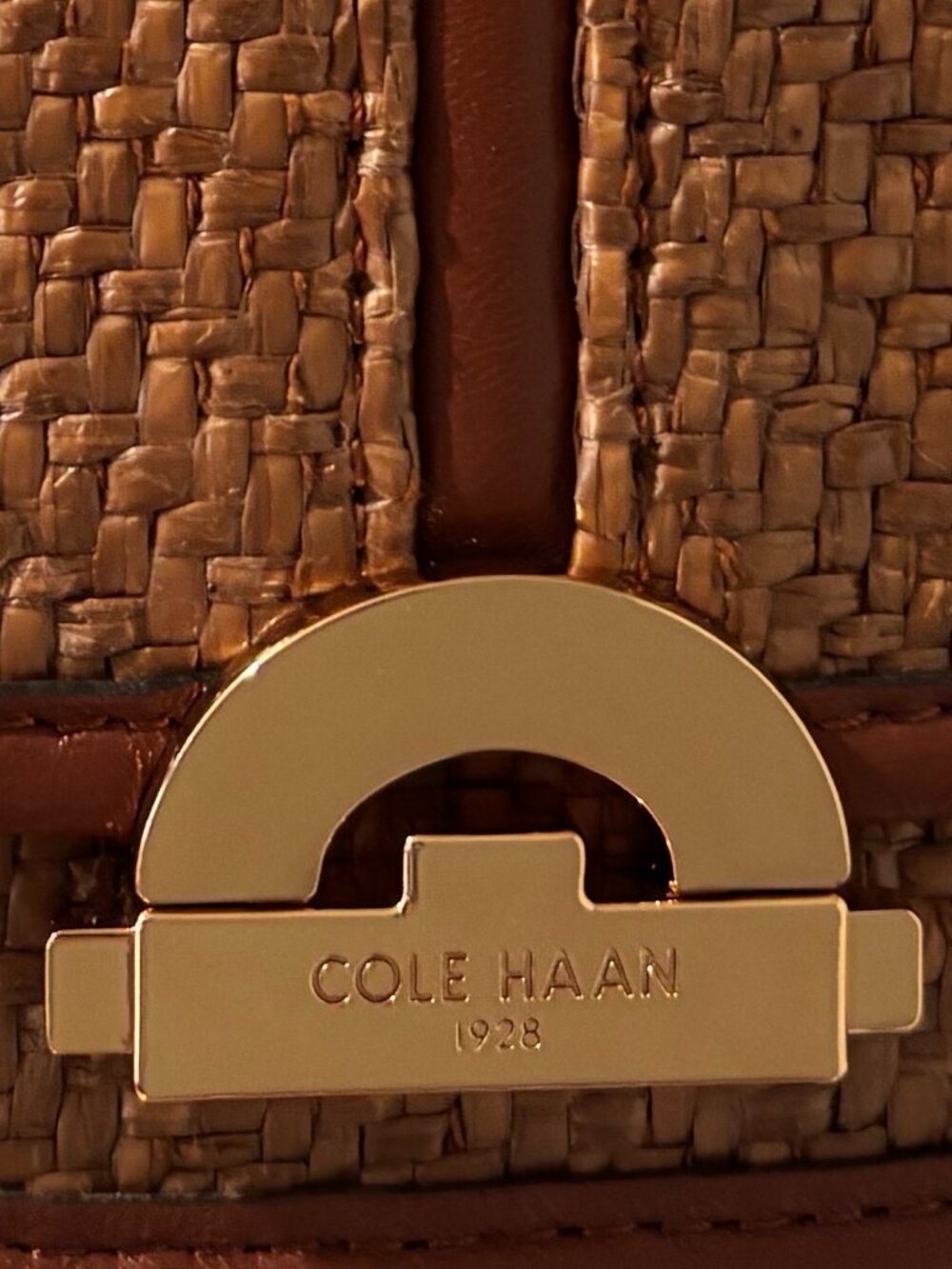 Cole Haan Celenea Saddle Bag, Natural Tan-Straw - Picture 8 of 8